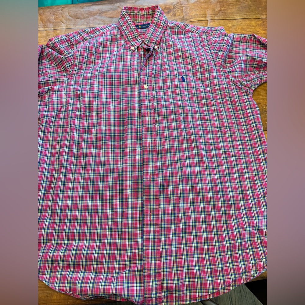 Ralph Lauren‎ Red and Blue Plaid Button Down Shirt